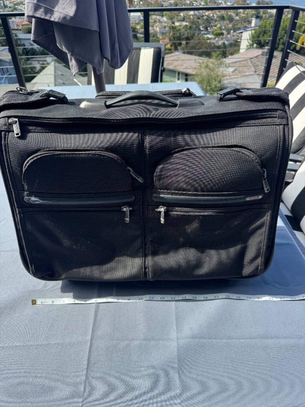 Tumi Alpha 22033DH Black Ballistic Nylon 22" Wheeled Carry-On Garment Bag